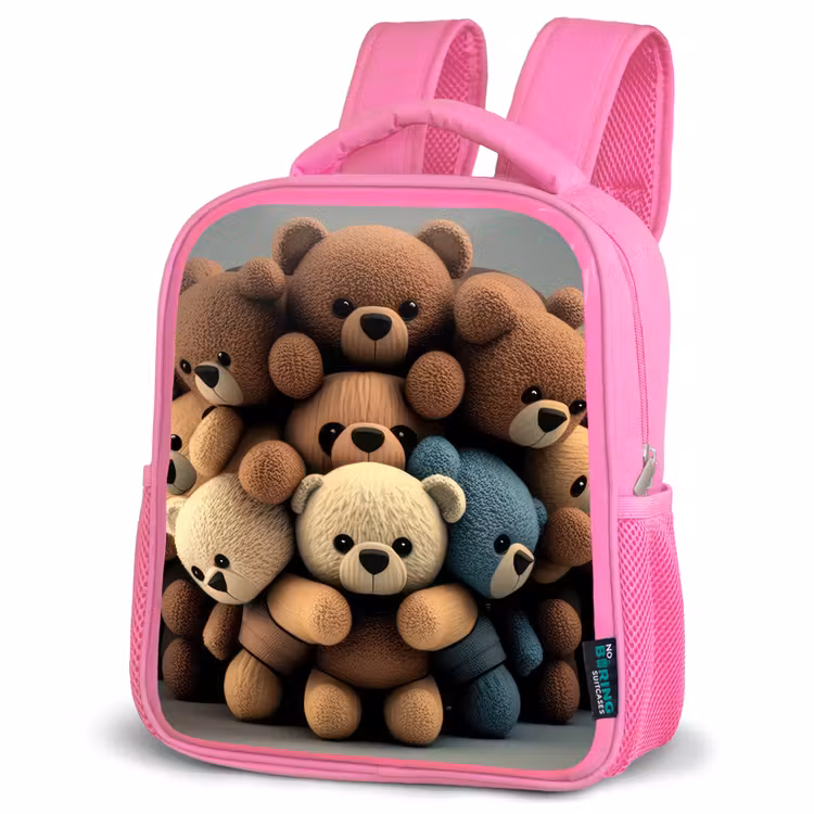 Sac à dos enfant - Rose - Oursons en peluche — 4