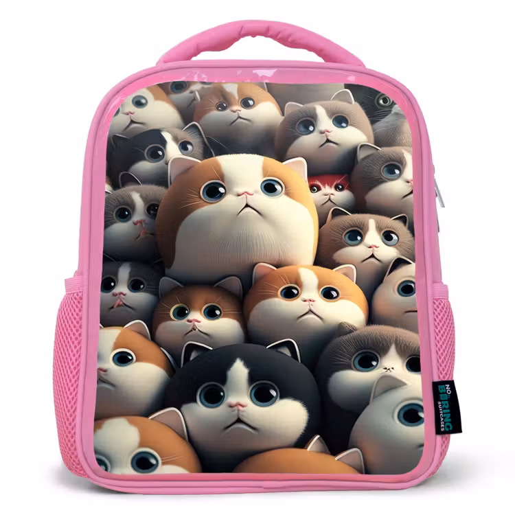 Sac à dos enfant - Rose - Patches Cats — 1
