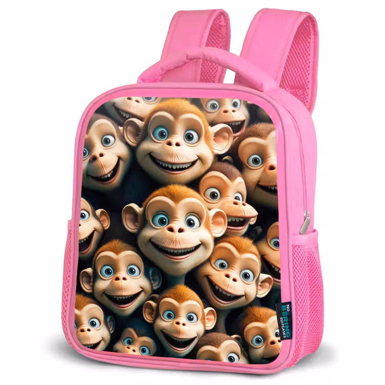 Sac à dos enfant - Rose - Traits de singe — 4