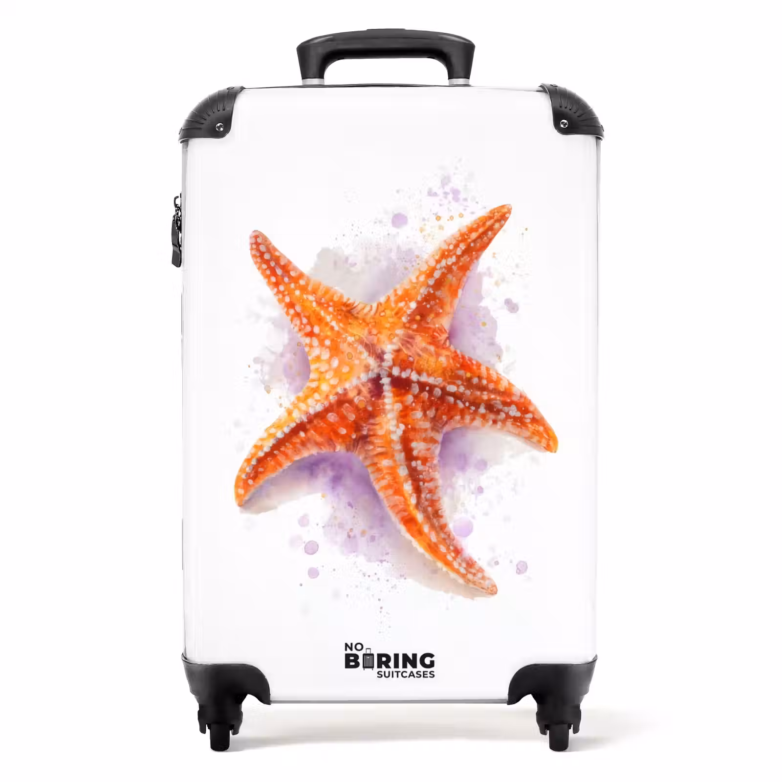 Valise - Étoile de mer orange sur fond blanc — 1