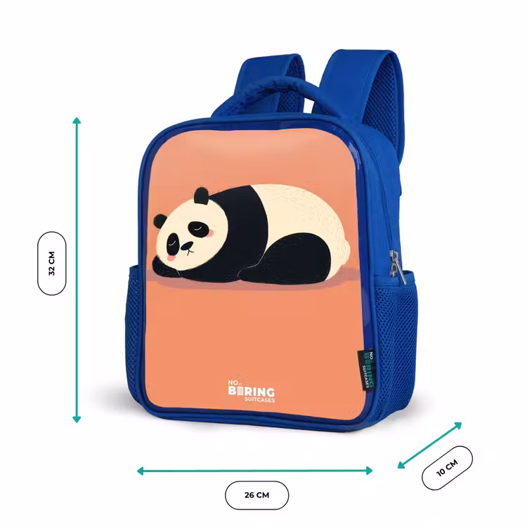 Sac à dos enfant - Bleu - Panda - Dormant - Orange — 6