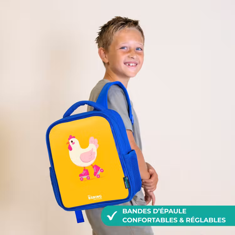 Sac à dos enfant - Bleu - Kip - Patins à roulettes - Jaune — 4