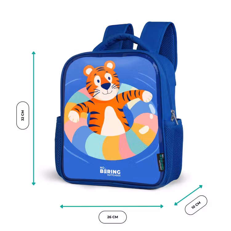 Sac à dos enfant - Bleu - Tigre - Bandeau de natation - Eau — 6