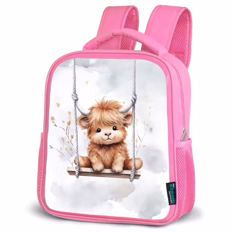 Sac à dos enfant - Rose - Highlander écossais - Animaux - Enfants — 4
