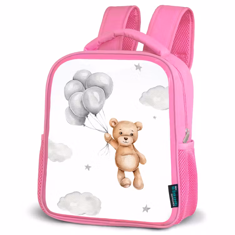 Sac à dos enfant - Rose - Ours - Ballon - Étoiles - Enfants — 4