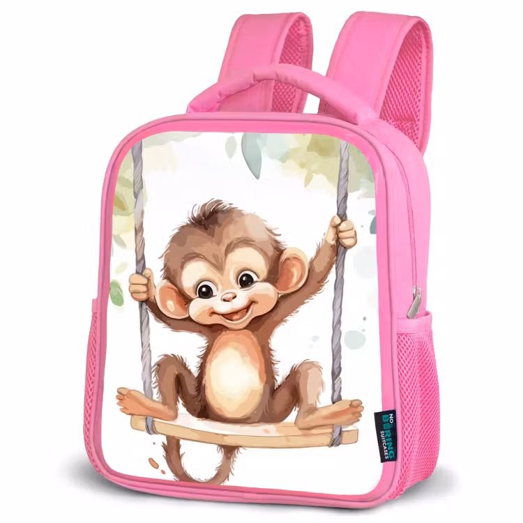 Sac à dos enfant - Rose - Singe - Animal - Enfants - Jungle — 4