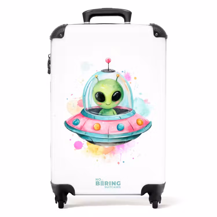 Valise - Alien dans un ovni coloré — 1