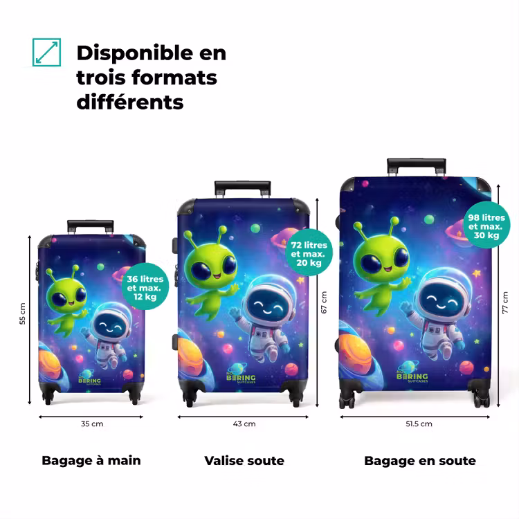 Valise - Alien et astronaute dans l'espace — 3