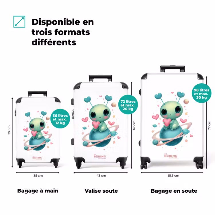 Valise - Alien tenant un coeur sur une planète — 3