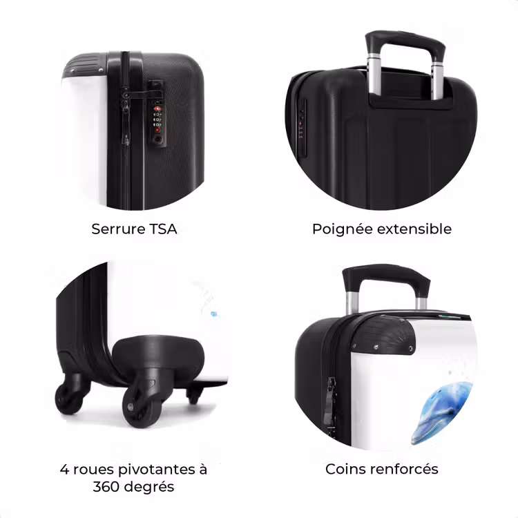 Valise - Dauphin bleu sur fond blanc — 8