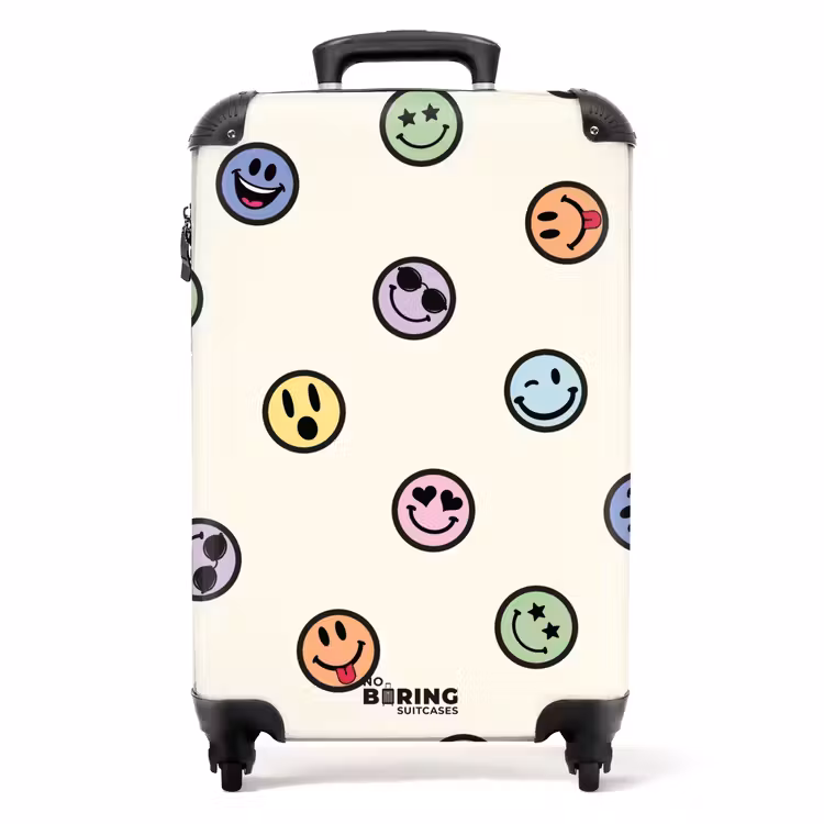 Valise - Divers smileys sur fond beige — 1