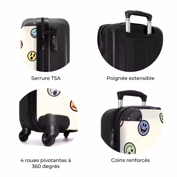 Valise - Divers smileys sur fond beige — 8