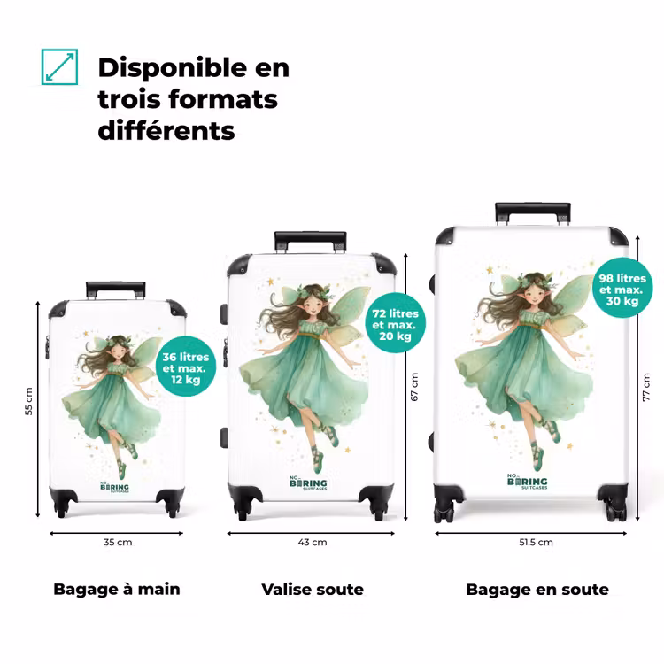 Valise - Elfe aux cheveux bruns et à la robe verte — 3