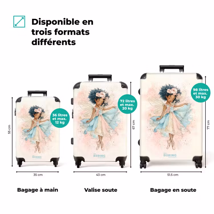 Valise - Elfe en robe et ailes pastel — 3