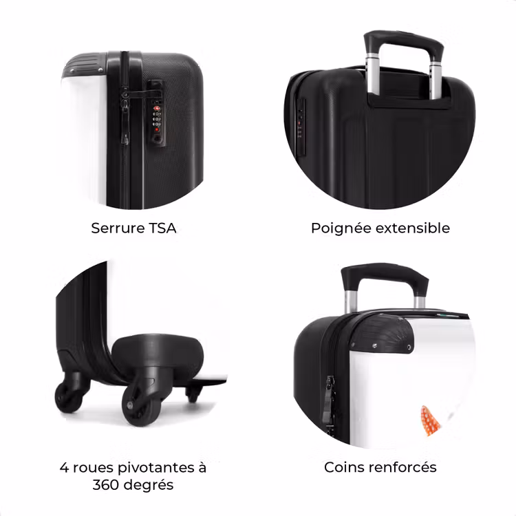 Valise - Étoile de mer orange sur fond blanc — 8