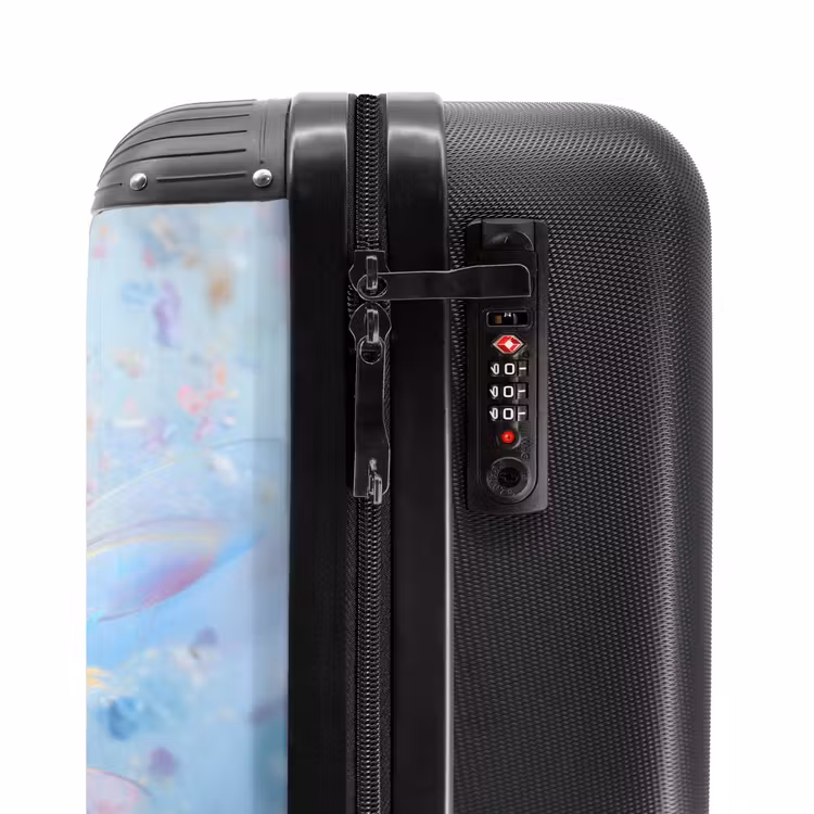 Valise - Fée avec robe bleue et couronne florale — 6