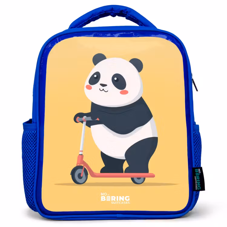 Sac à dos enfant - Bleu - Panda - Marchepied - Jaune — 1