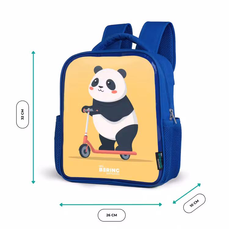 Sac à dos enfant - Bleu - Panda - Marchepied - Jaune — 6