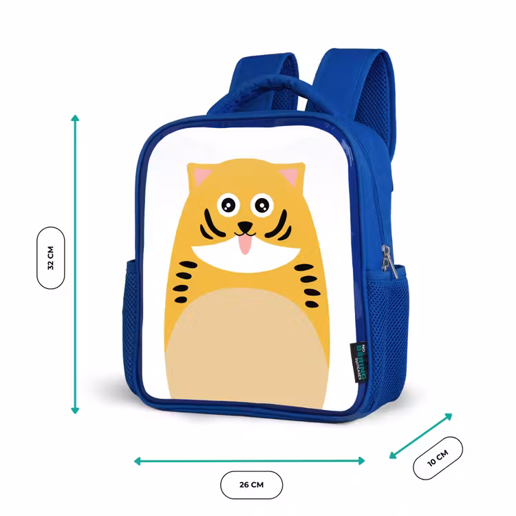 Sac à dos enfant - Bleu - Portrait d'animal - chat - enfants — 6