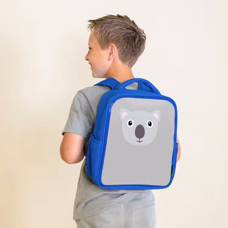 Sac à dos enfant - Bleu - Portrait d'animal - Koala - gris — 2