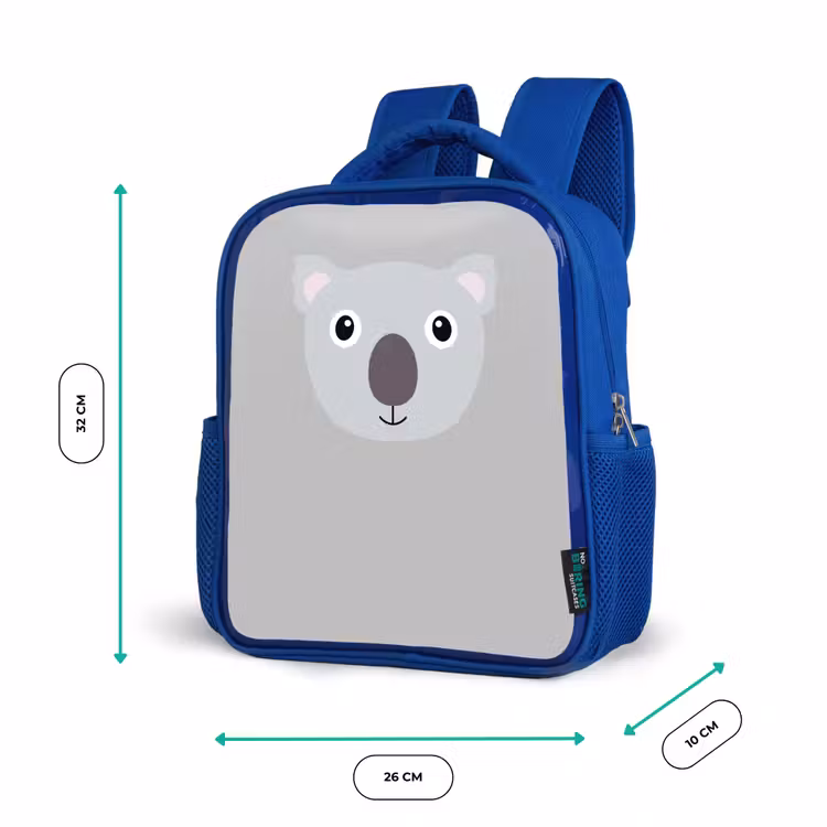 Sac à dos enfant - Bleu - Portrait d'animal - Koala - gris — 6