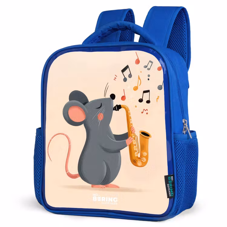 Sac à dos enfant - Bleu - Souris - Saxophone - Musique — 7
