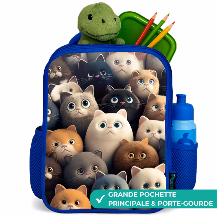 Sac à dos enfant - Bleu - Appel du chat — 5