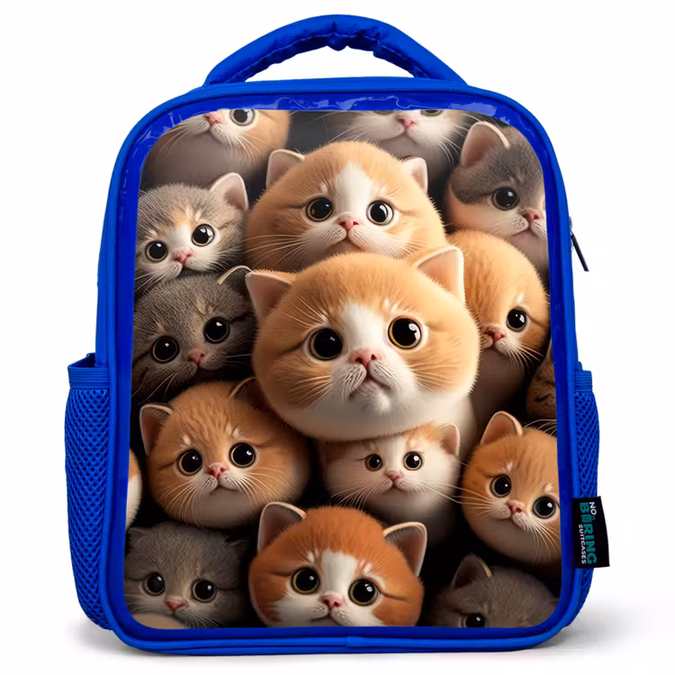 Sac à dos enfant - Bleu - Chats en peluche — 1