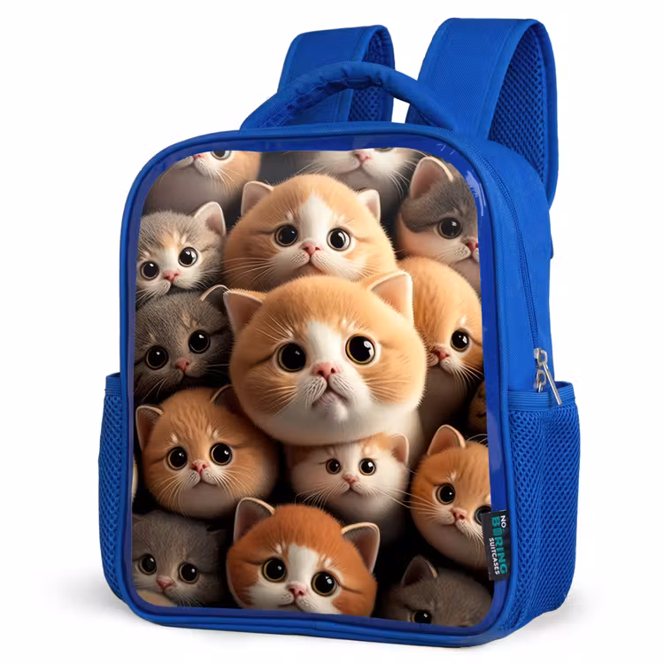 Sac à dos enfant - Bleu - Chats en peluche — 7