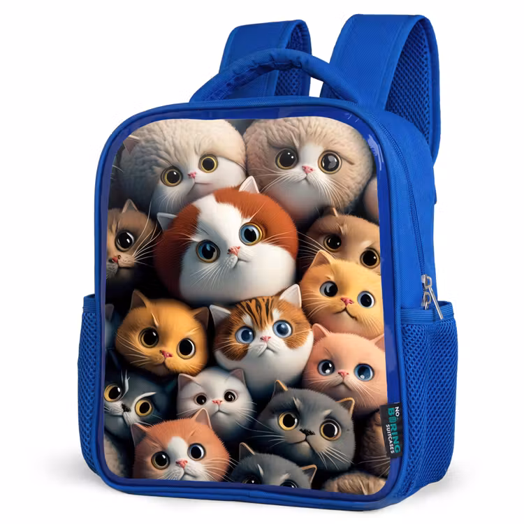 Sac à dos enfant - Bleu - Chats orange — 7