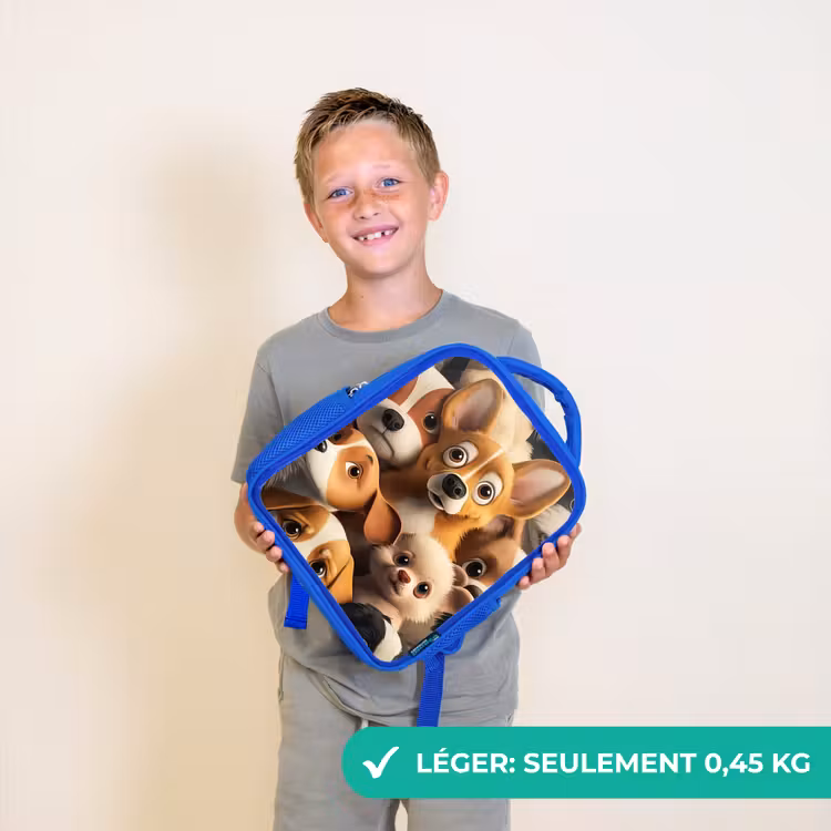 Sac à dos enfant - Bleu - Chiens heureux — 3