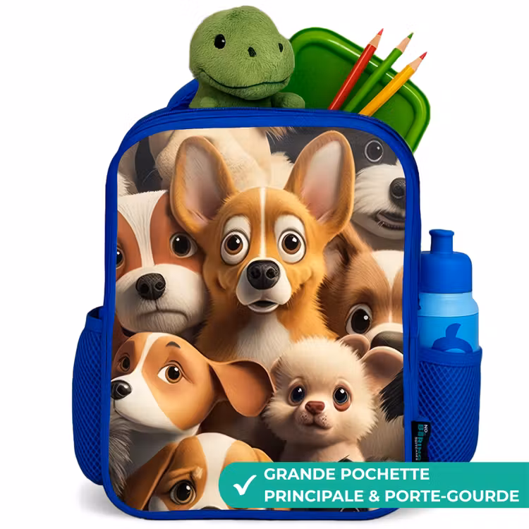 Sac à dos enfant - Bleu - Chiens heureux — 5