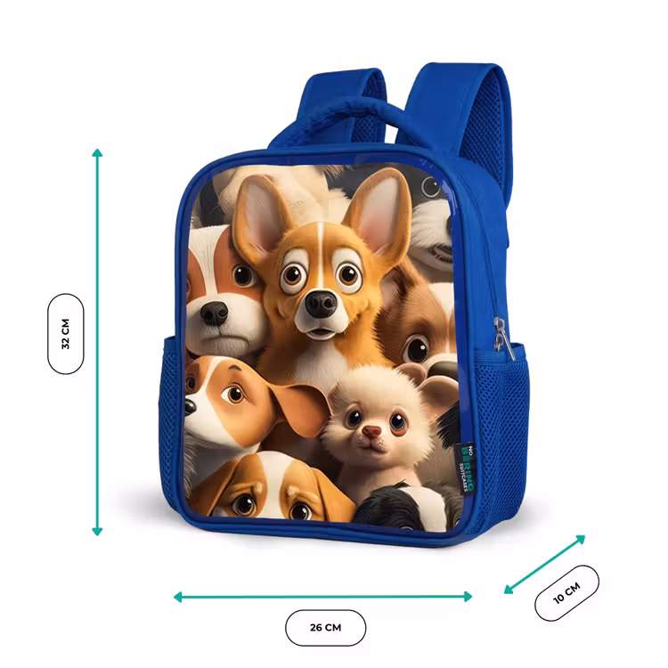 Sac à dos enfant - Bleu - Chiens heureux — 6