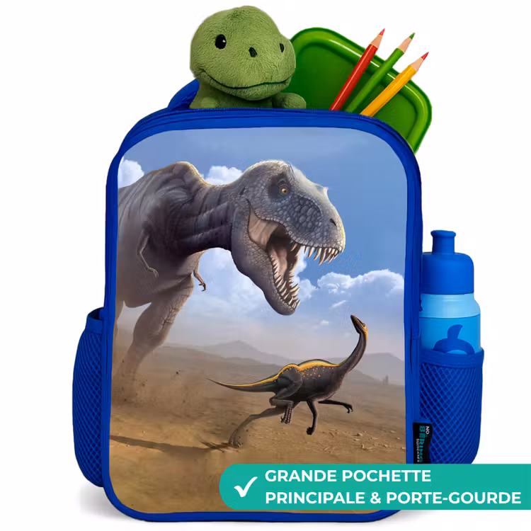 Sac à dos enfant - Bleu - Dino - Faune - Dessin - Enfants - Garçons — 5