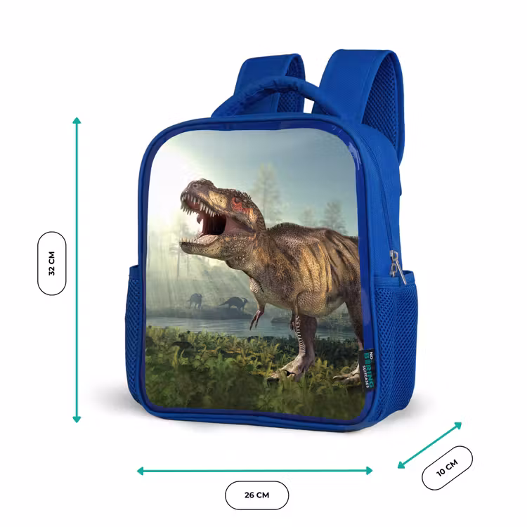 Sac à dos enfant - Bleu - Dino - Herbe - Dessin - Enfants - Garçons — 6