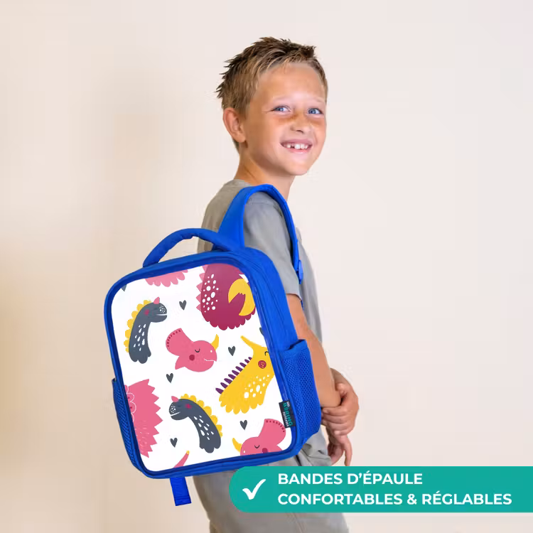 Sac à dos enfant - Bleu - Dino - Motifs - Enfant - Rose - Filles — 4
