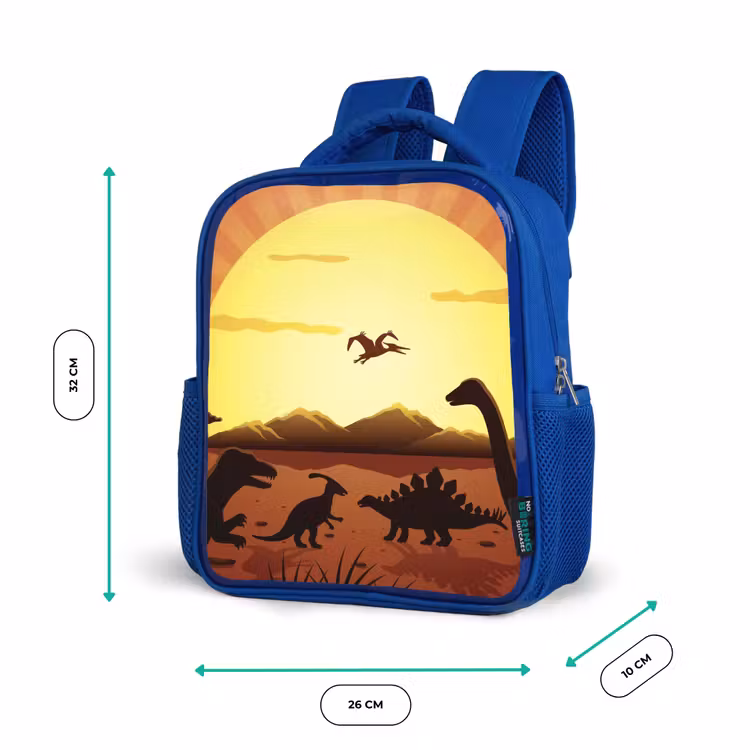 Sac à dos enfant - Bleu - Dino - Soleil - Nature - Dessin - Enfants - Garçons — 6