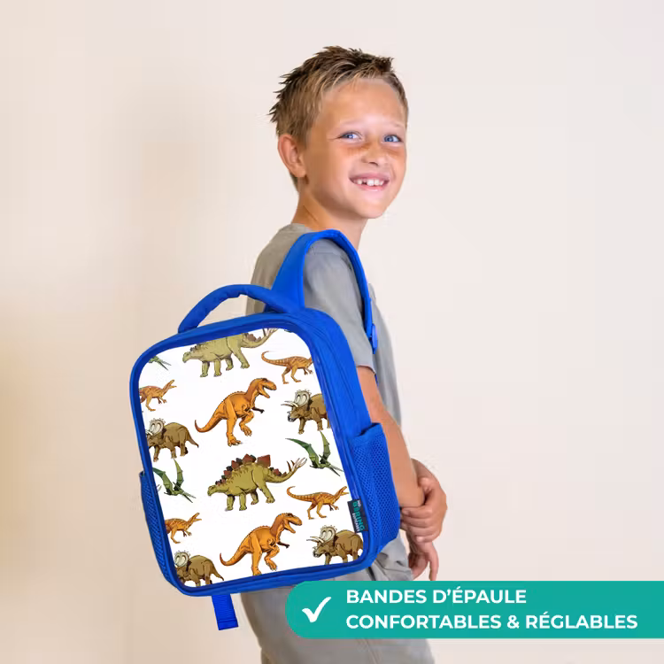 Sac à dos enfant - Bleu - Dinosaure - Dessin - Garçons - Enfants — 4