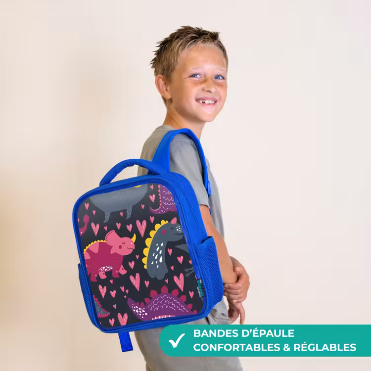 Sac à dos enfant - Bleu - Dinosaure - Enfant - Motifs - Rose - Filles — 4