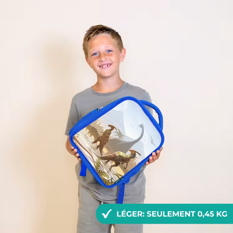 Sac à dos enfant - Bleu - Dinosaure - Paysage - Tropical - Enfants - Garçons — 3
