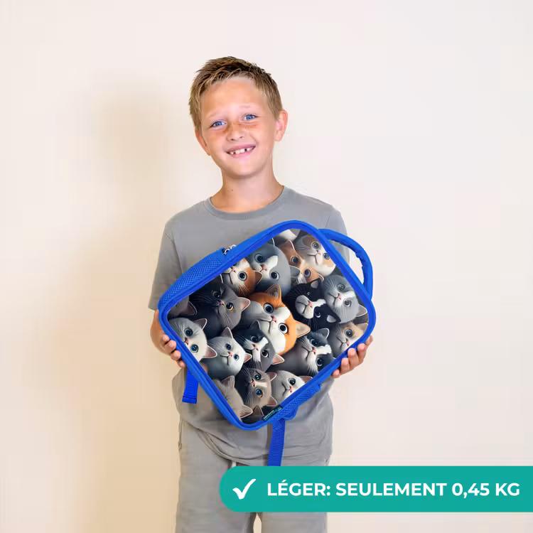 Sac à dos enfant - Bleu - Museaux en peluche — 3