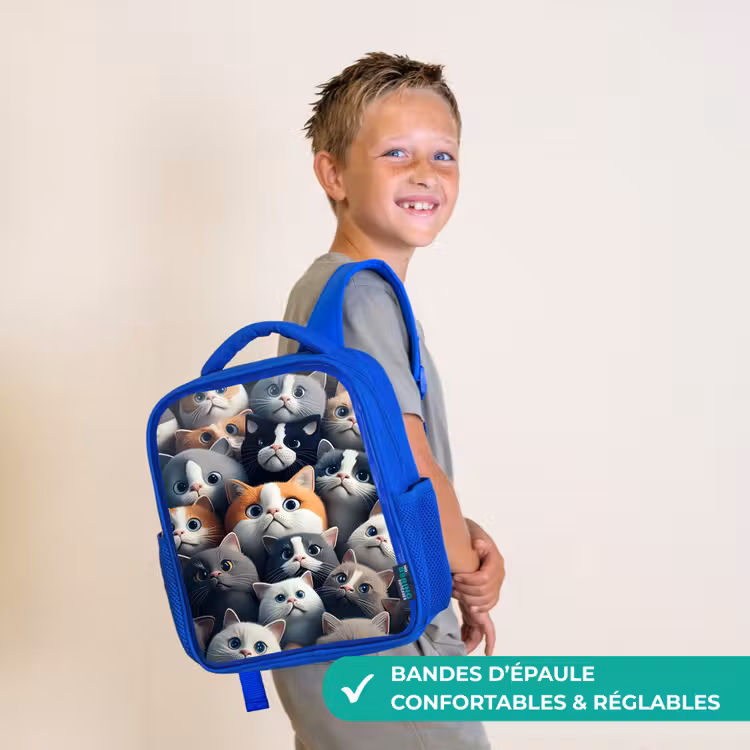Sac à dos enfant - Bleu - Museaux en peluche — 4