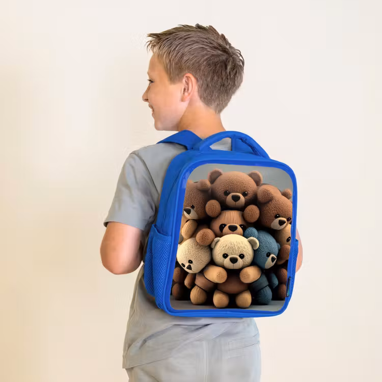 Sac à dos enfant - Bleu - Oursons en peluche — 2