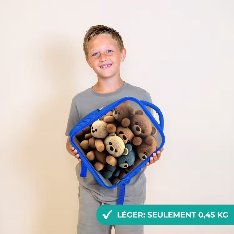 Sac à dos enfant - Bleu - Oursons en peluche — 3