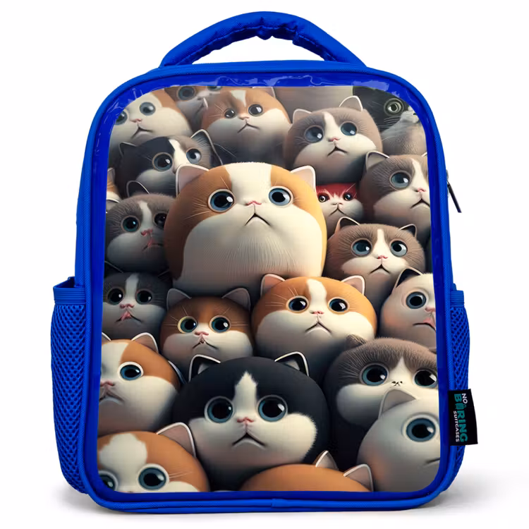 Sac à dos enfant - Bleu - Patches Cats — 1