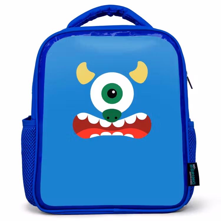 Sac à dos enfant - Bleu - Portrait d'animal - Monstre - bleu — 1