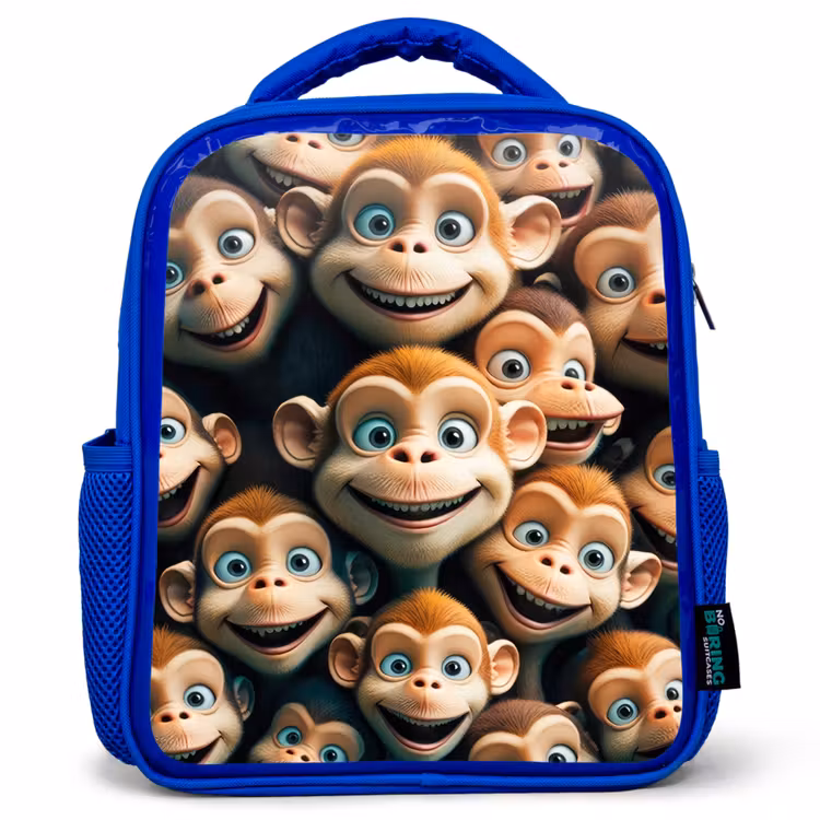 Sac à dos enfant - Bleu - Traits de singe — 1