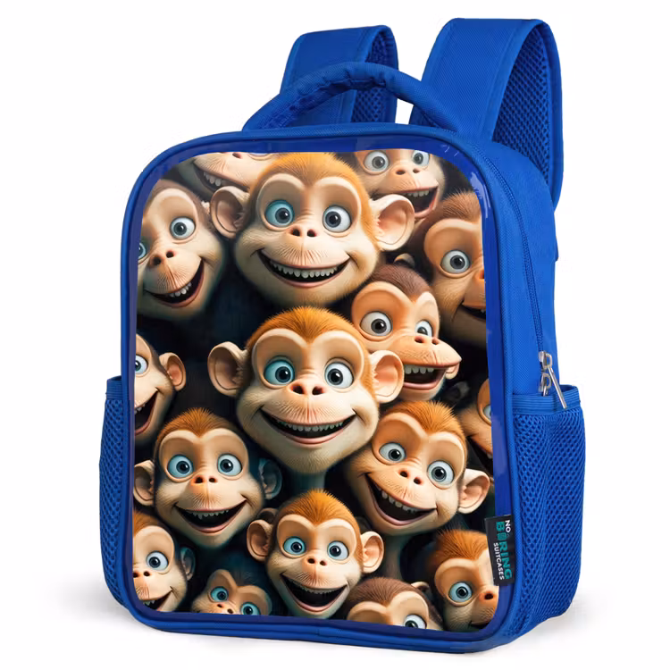 Sac à dos enfant - Bleu - Traits de singe — 7