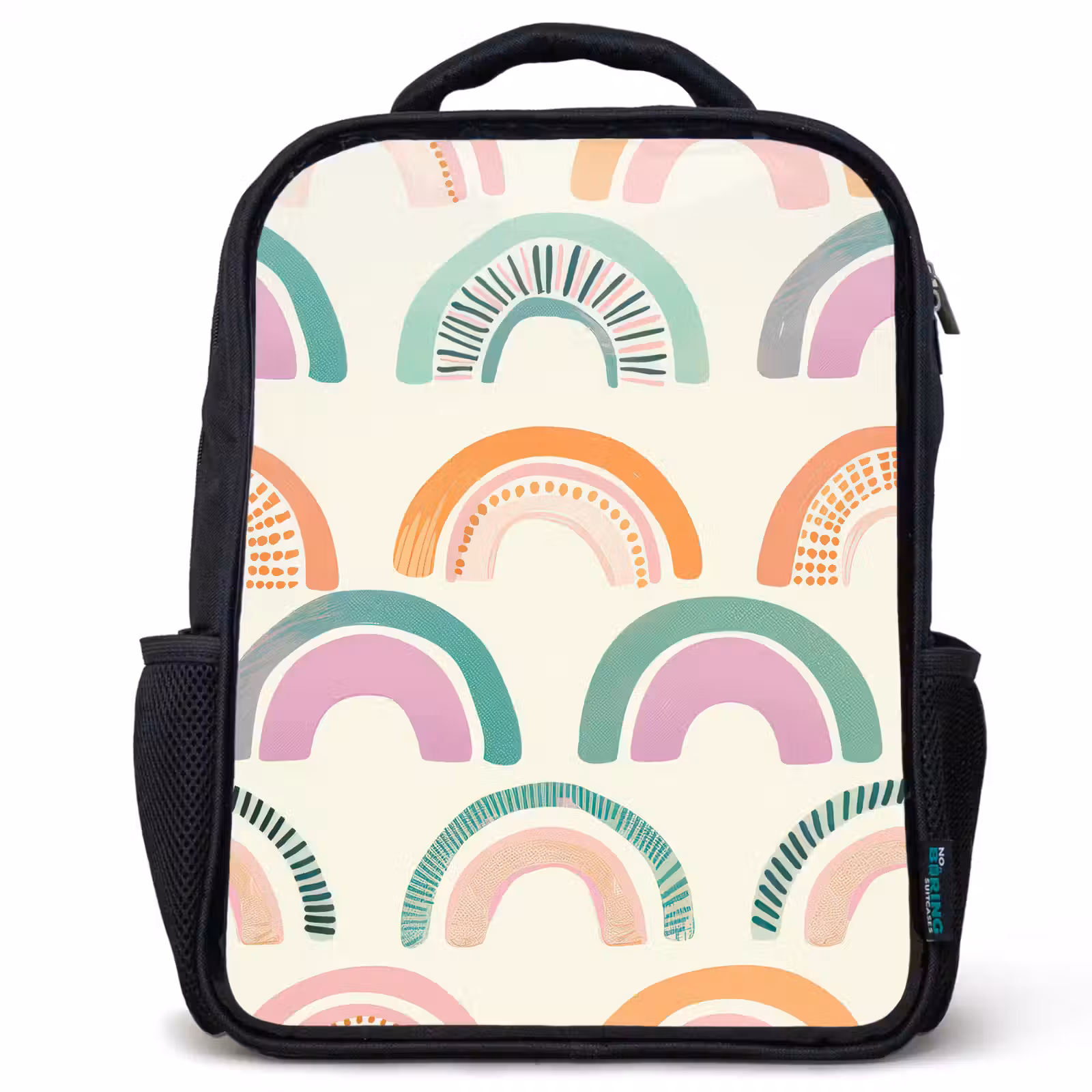Sac à dos enfant - Noir - Arc-en-ciel - Pastel - Motif — 1