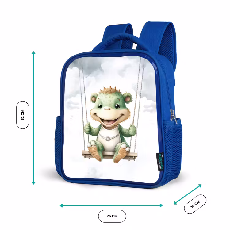 Sac à dos enfant - Bleu - Dragon - Bébé animal - Enfants — 6